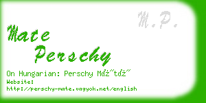 mate perschy business card